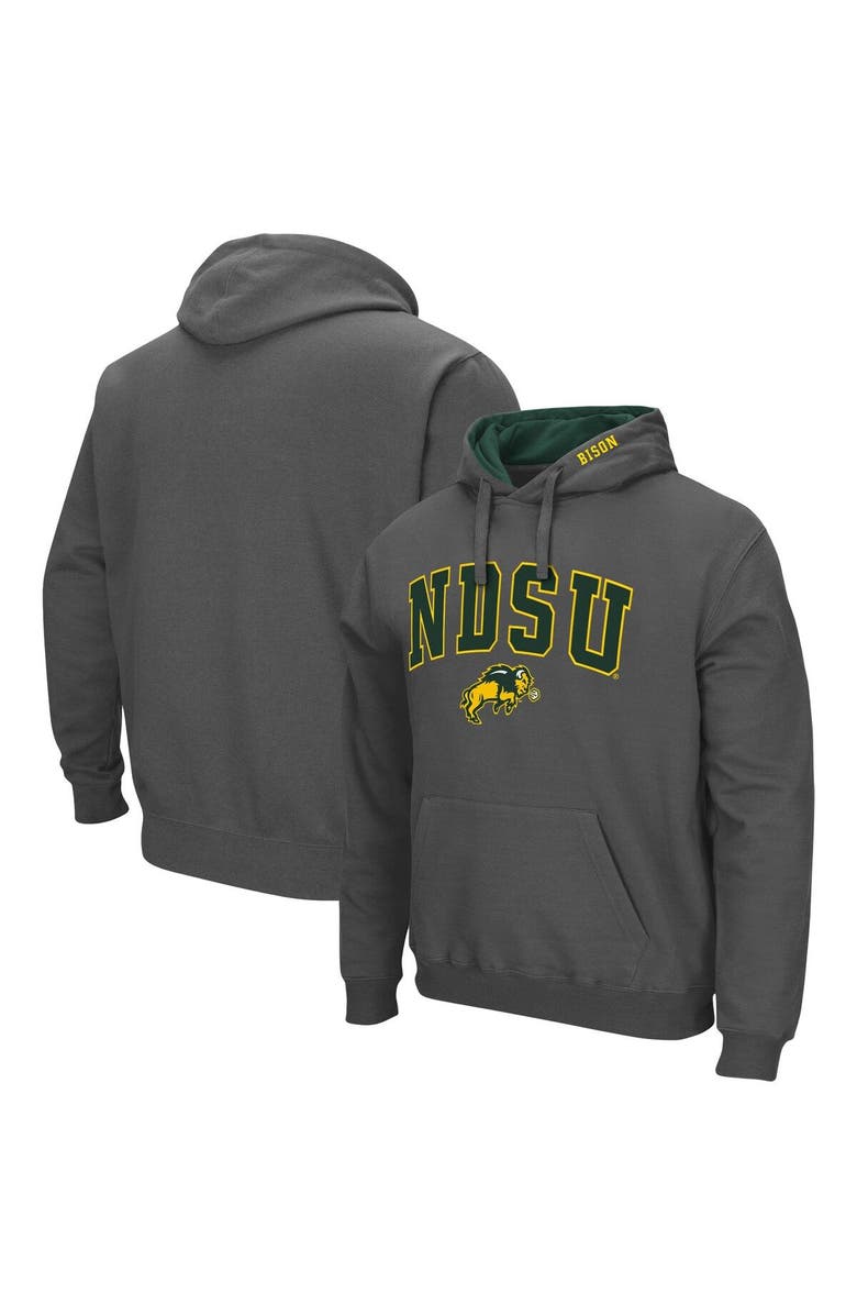 COLOSSEUM Men's Colosseum Charcoal NDSU Bison Arch and Logo Pullover Hoodie, Main, color, Charcoal