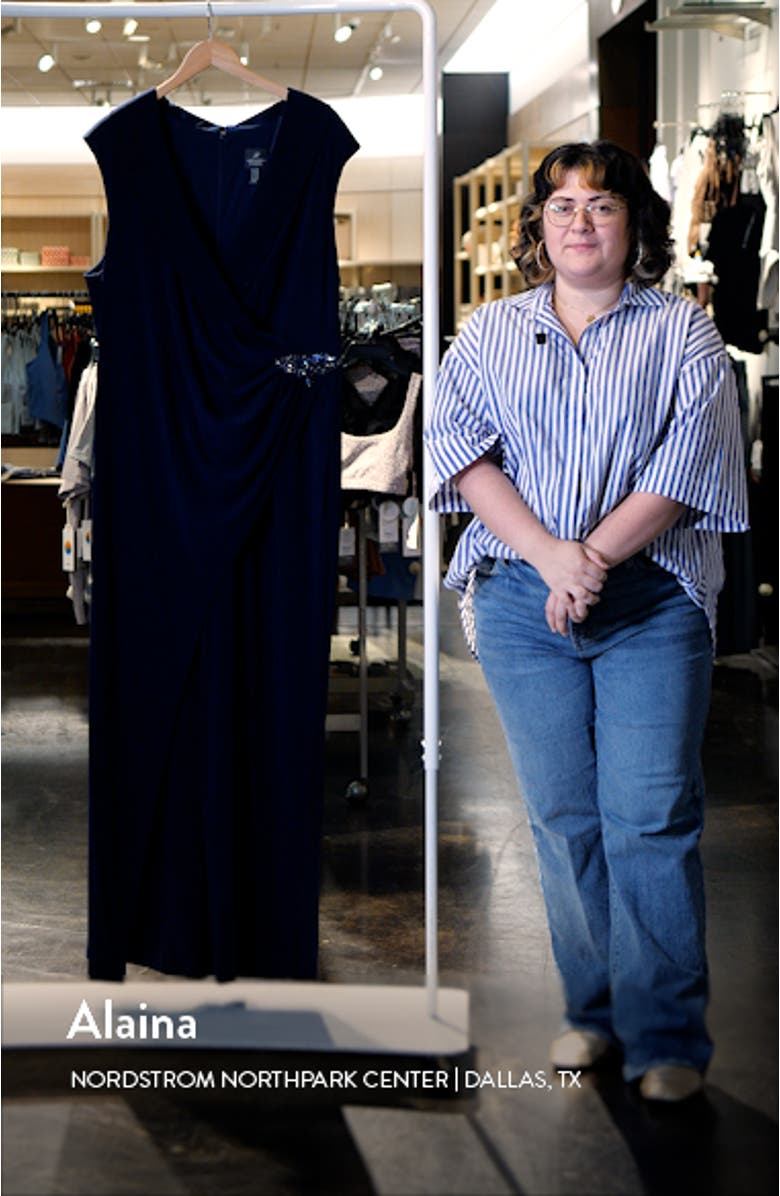 Jersey Faux-Wrap Jumpsuit, sales video thumbnail