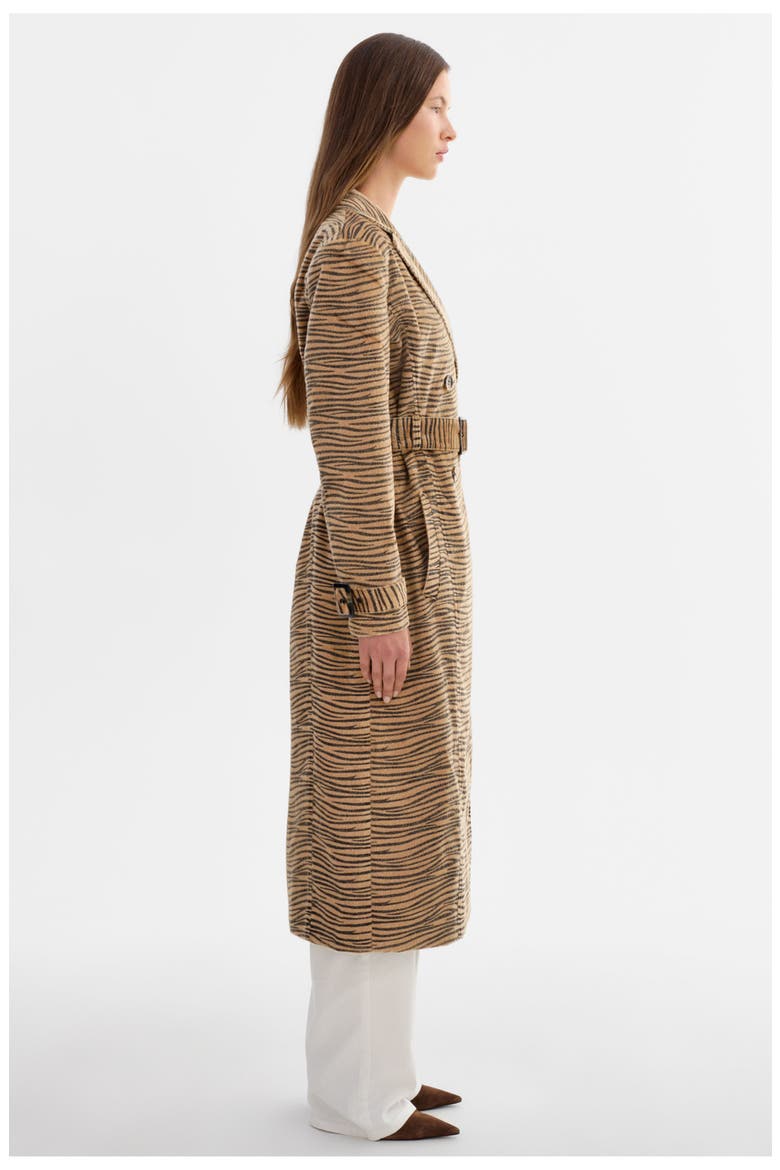 Leslie | Tiger Print Trench Coat, Alternate, color, TGR