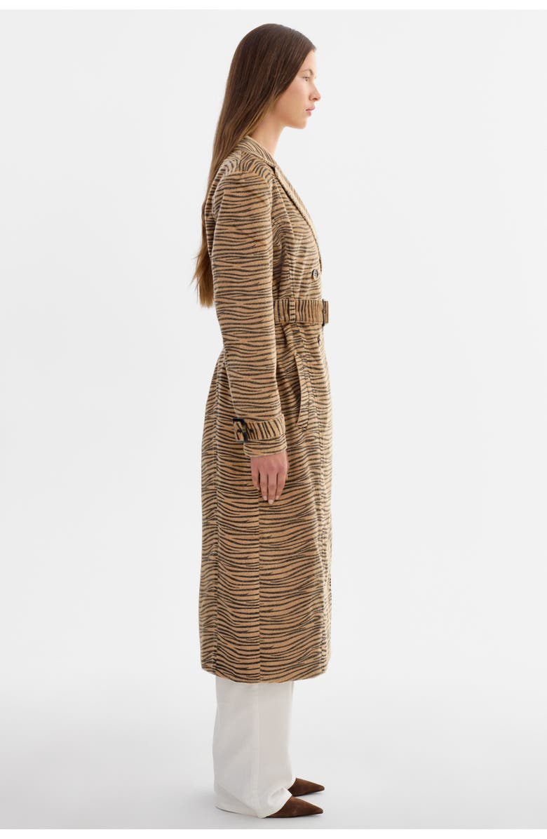LAMARQUE Leslie | Tiger Print Trench Coat, Alternate, color, Tgr