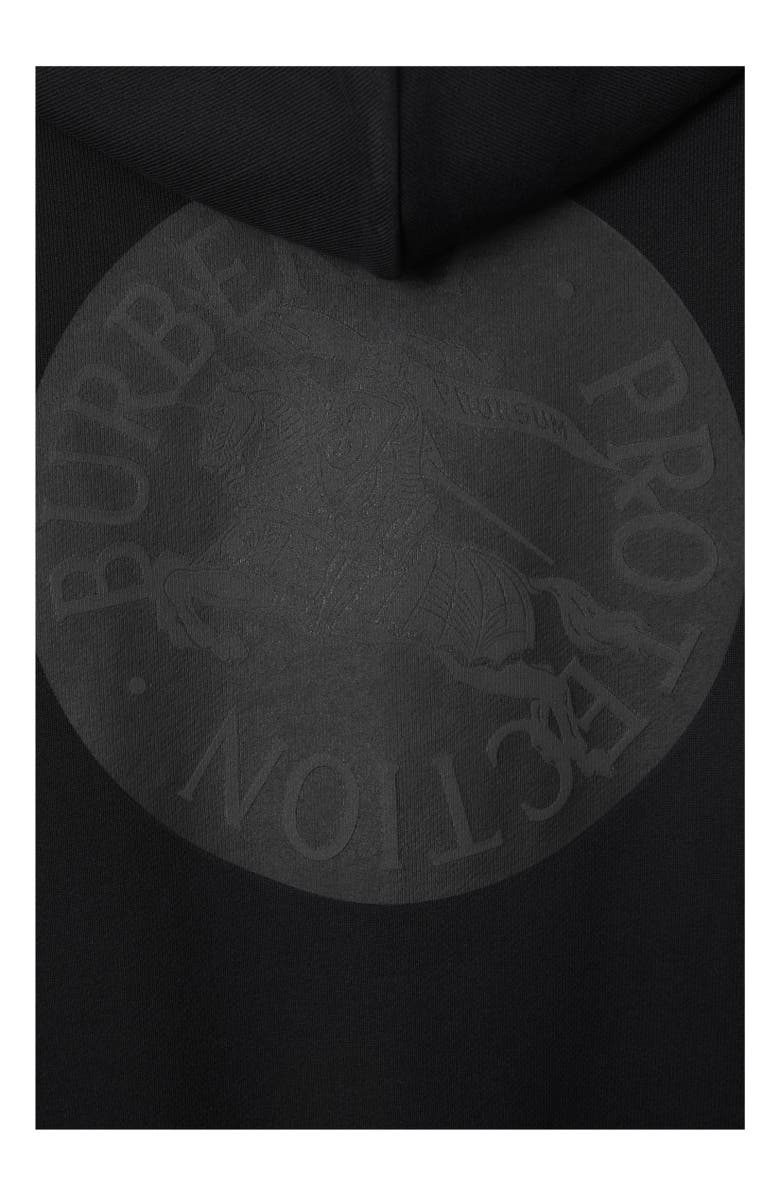 Burberry EKD Badge Cotton Zip Hoodie, Alternate, color, Black
