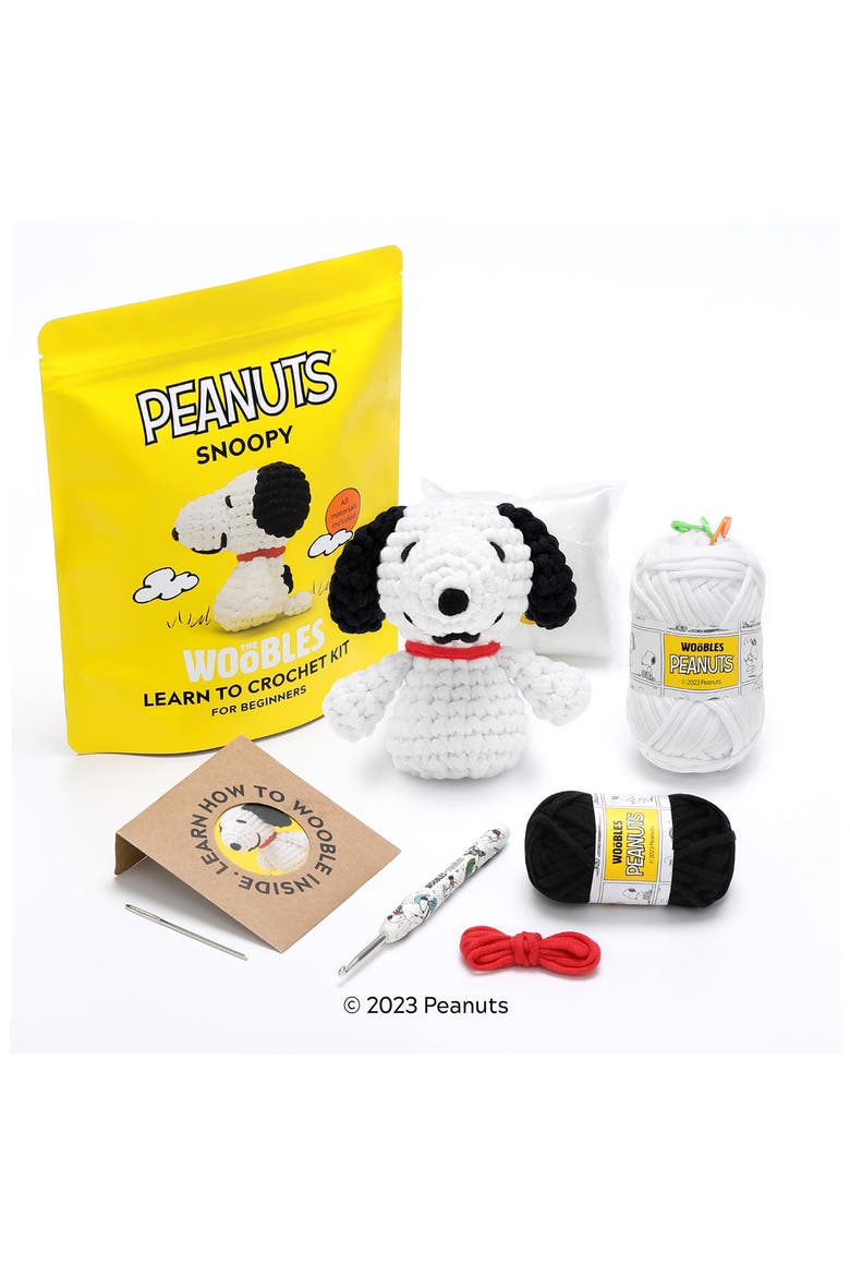 Snoopy Crochet Kit, Alternate, color, WHITE