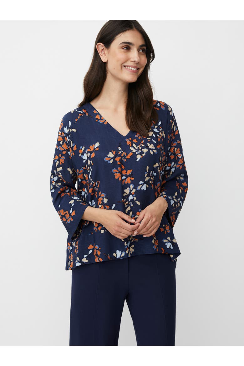 MaBenika 3/4 Sleeve V-Neck Blouse, Main, color, Autumnal