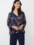 Masai Copenhagen MaBenika 3/4 Sleeve V-Neck Blouse