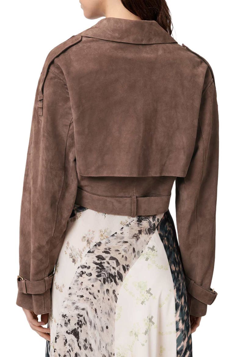 Ophelia Suede Jacket, Alternate, color, MOLE BROWN