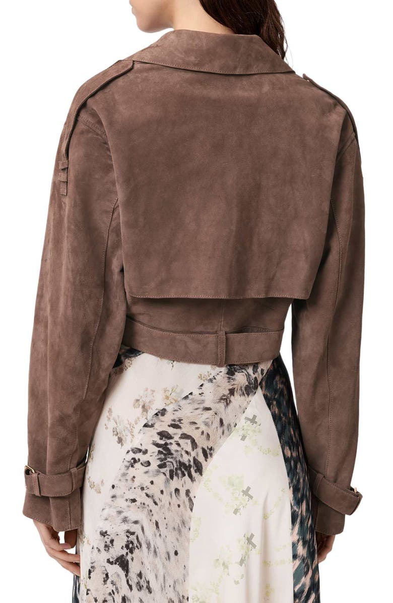 AllSaints Ophelia Suede Jacket, Alternate, color, 