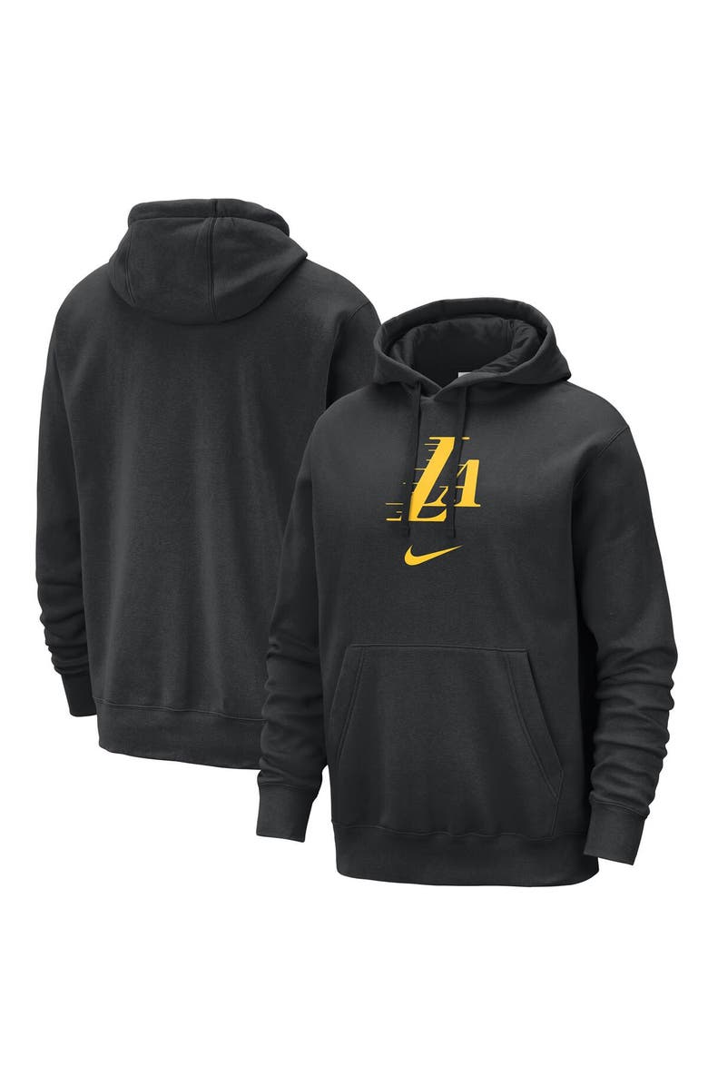 Nike Men's Nike Black Los Angeles Lakers 2023/24 City Edition Essential Club Pullover Hoodie, Main, color, 