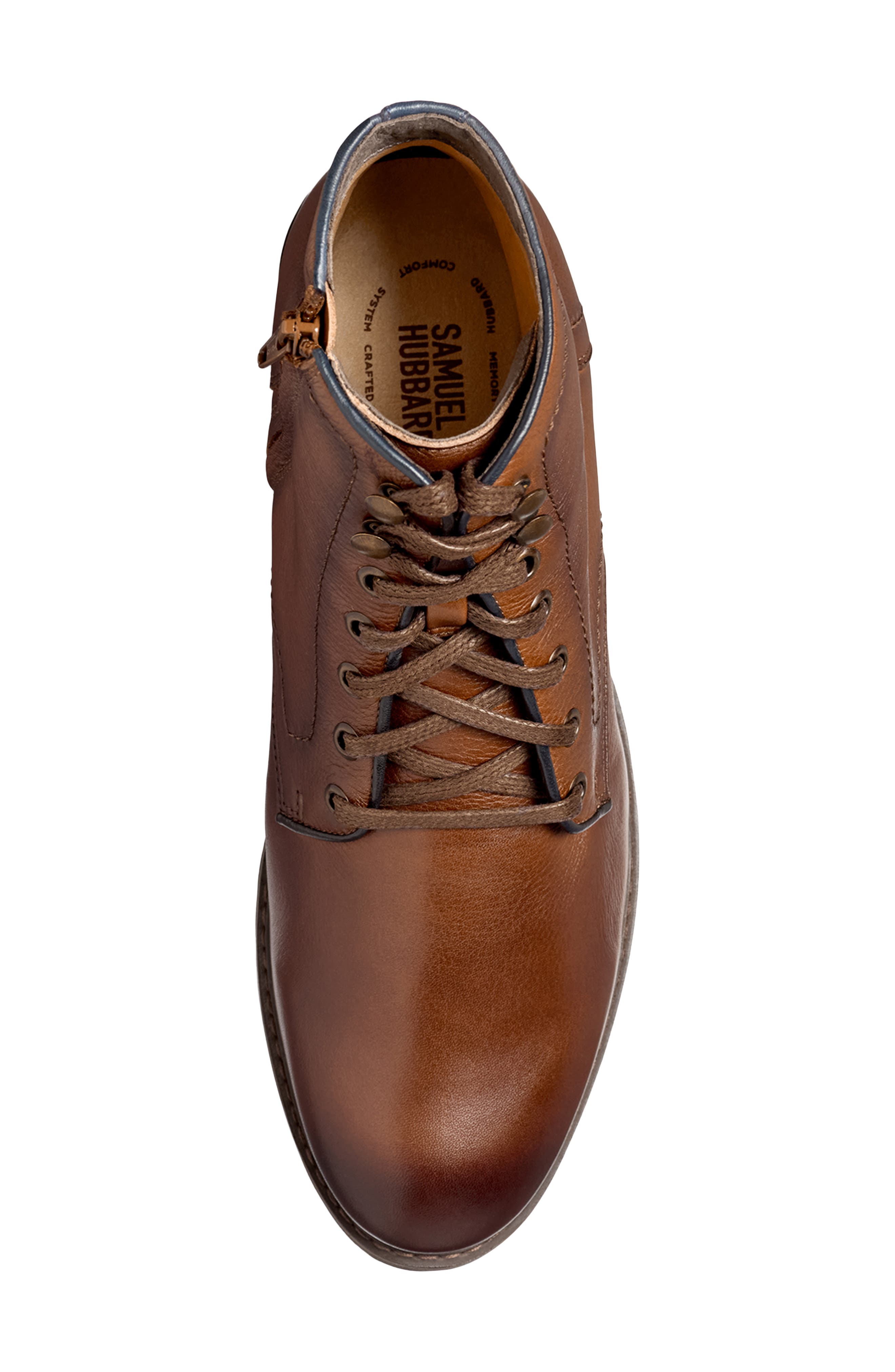 Featherlight Lace-Up Boot, Alternate, color, COGNAC LEATHER