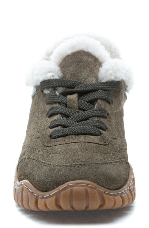 275 Central Qutie Genuine Shearling Lined Sneaker In Green