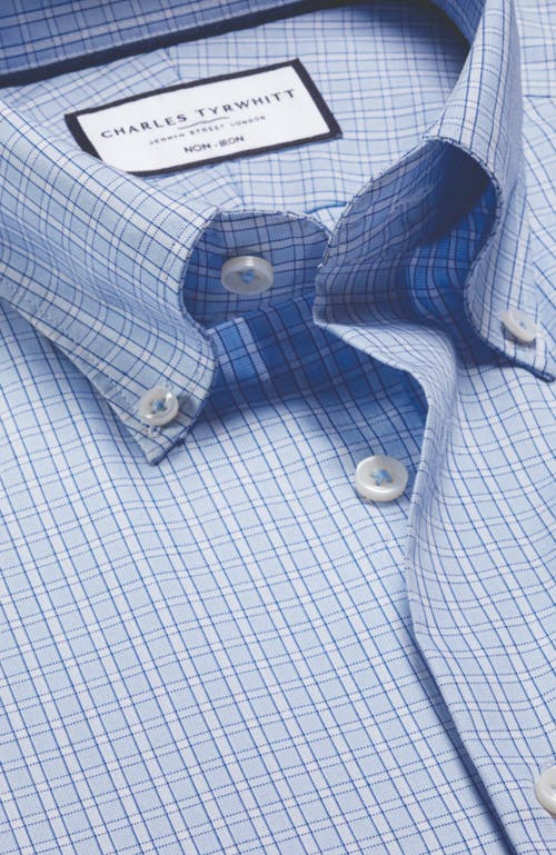 CHARLES TYRWHITT CHARLES TYRWHITT NON-IRON PINPOINT OXFORD CHECK SHIRT 