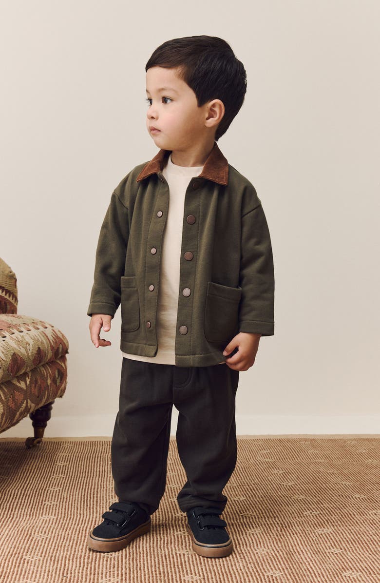 NEXT Kids' Jersey Jacket, T-Shirt & Joggers Set, Alternate, color, Green