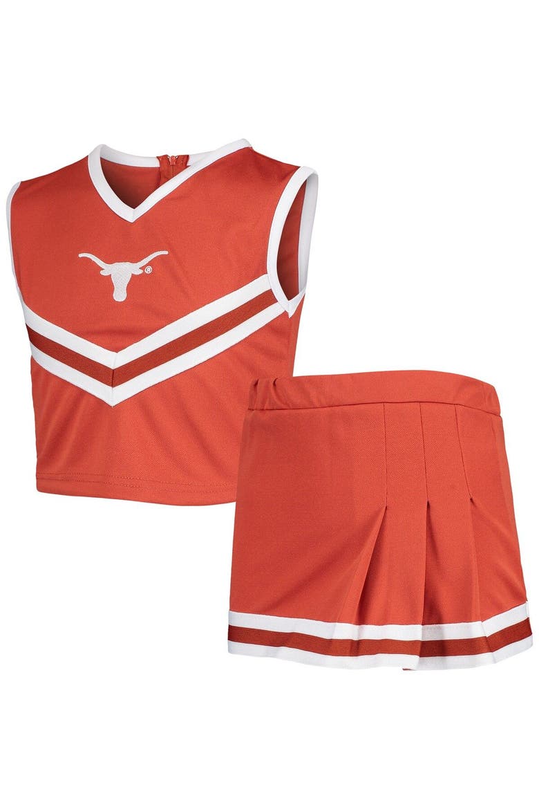 Girls Youth Texas Orange Texas Longhorns Two-Piece Cheer Set, Main, color, Burnt Orange