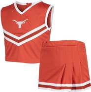 LITTLE KING Girls Youth Texas Orange Texas Longhorns Two-Piece Cheer Set