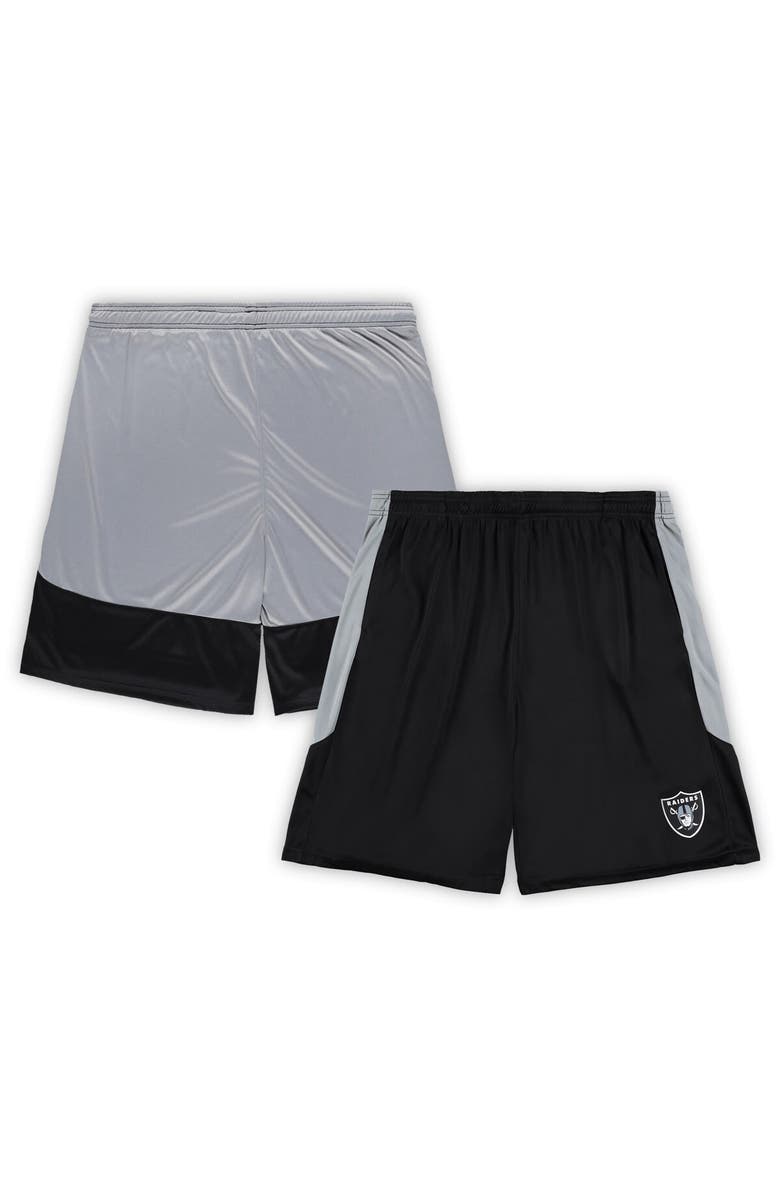 FANATICS Men's Fanatics Branded Black Las Vegas Raiders Big & Tall Team Logo Shorts, Main, color, Black