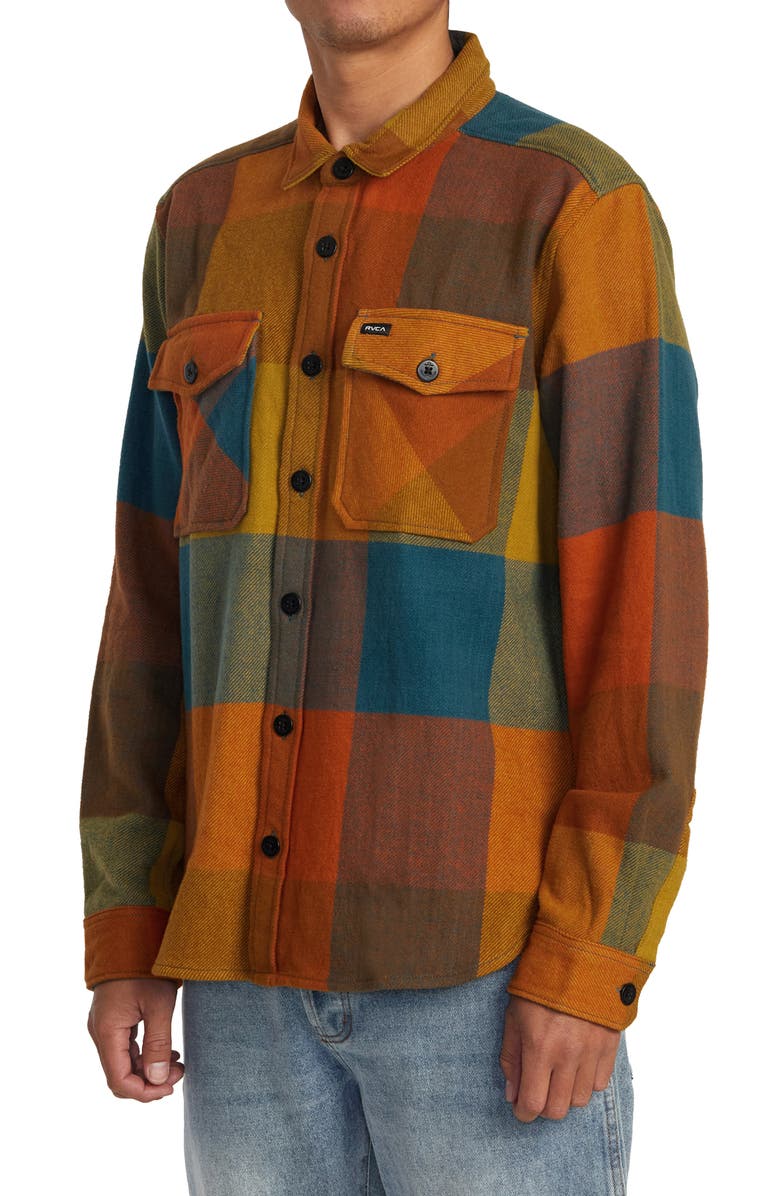 RVCA Flannel Button-Up Shirt, Alternate, color, 