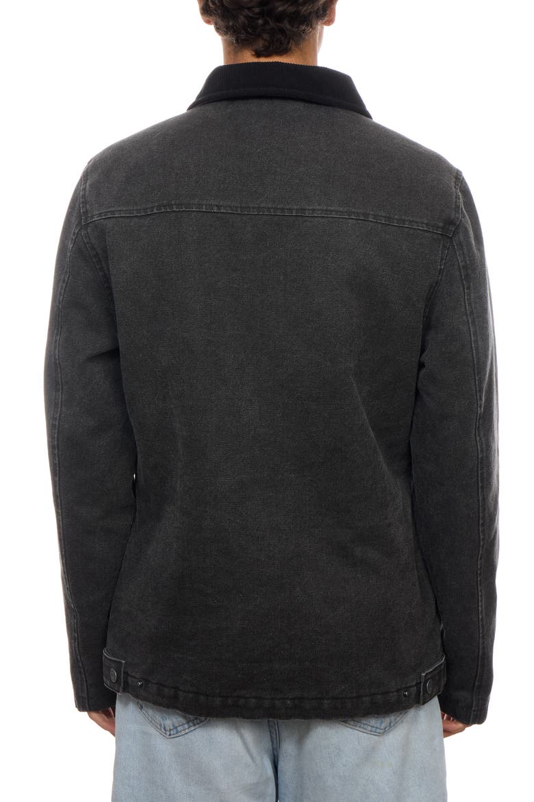 Washed Twill Jacket, Alternate, color, BLACK