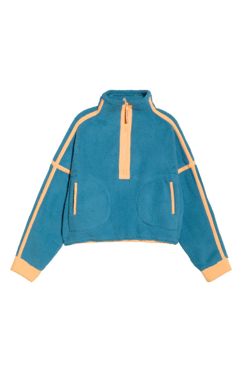 Free People FP Movement Mountain High Fleece Half Zip Pullover, Alternate, color, Celestial Blue