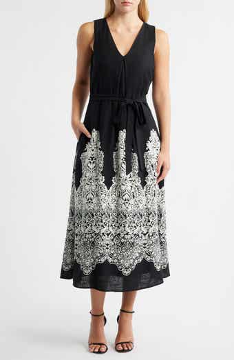 Halogen® Tie Waist Sleeveless Maxi Dress