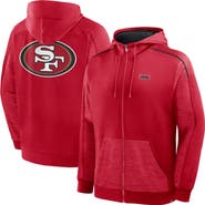FANATICS Men's Fanatics Scarlet San Francisco 49ers Checkdown Pass Full-Zip Hoodie