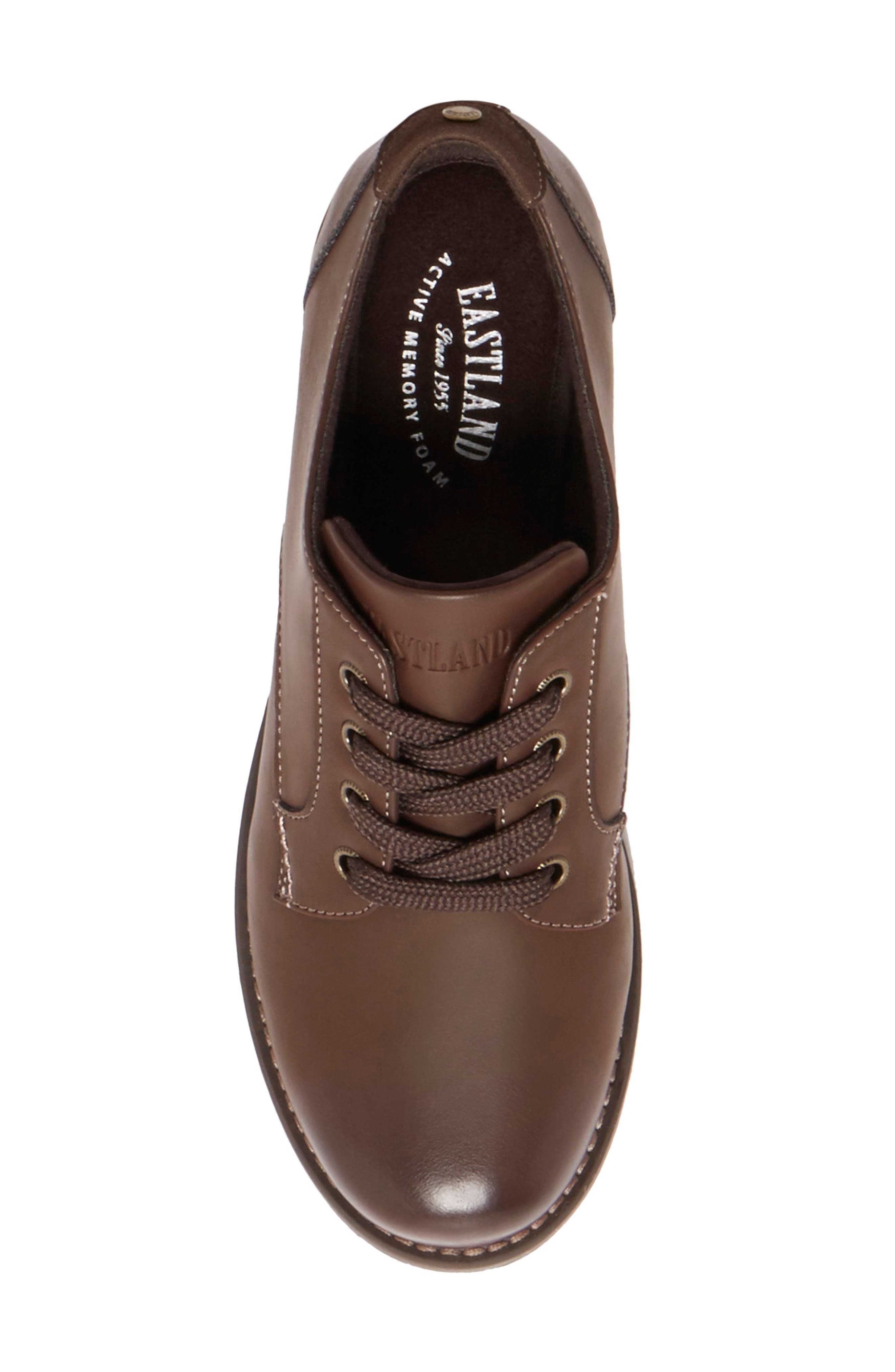 Eastland Trish Plain Toe Derby, Alternate, color, Brown