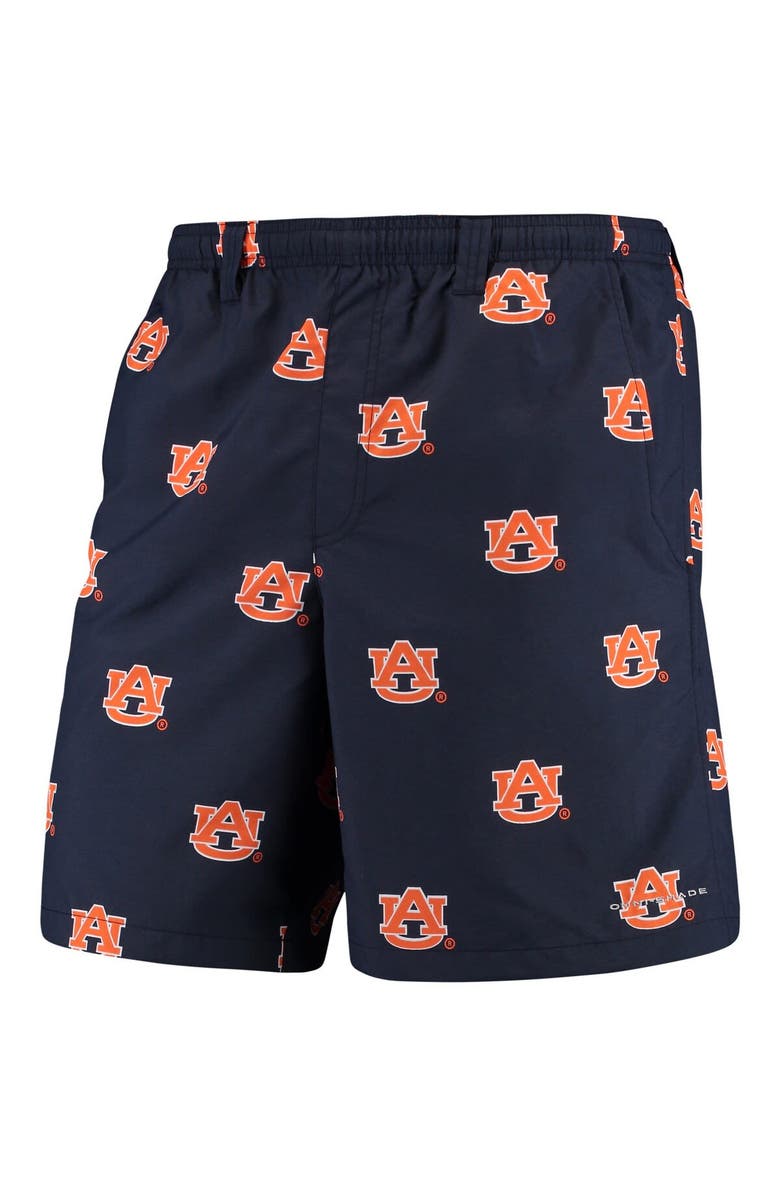 Columbia Men's Columbia PFG Navy Auburn Tigers Backcast II 8" Omni-Shade Hybrid Shorts, Main, color, Navy