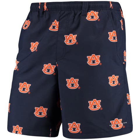 Men's Columbia PFG Navy Auburn Tigers Backcast II 8" Omni-Shade Hybrid Shorts