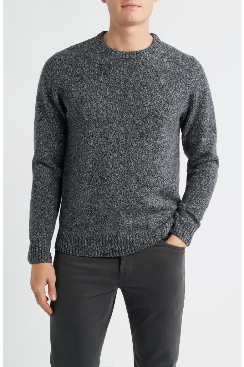 Girvan Merino Wool Sweater, Main, color, BLACK