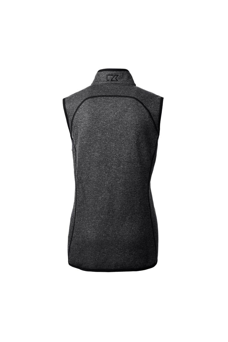 Women's Cutter & Buck Heather Charcoal Cincinnati Bearcats Mainsail Basic Sweater-Knit Full-Zip Vest, Alternate, color, Heather Charcoal