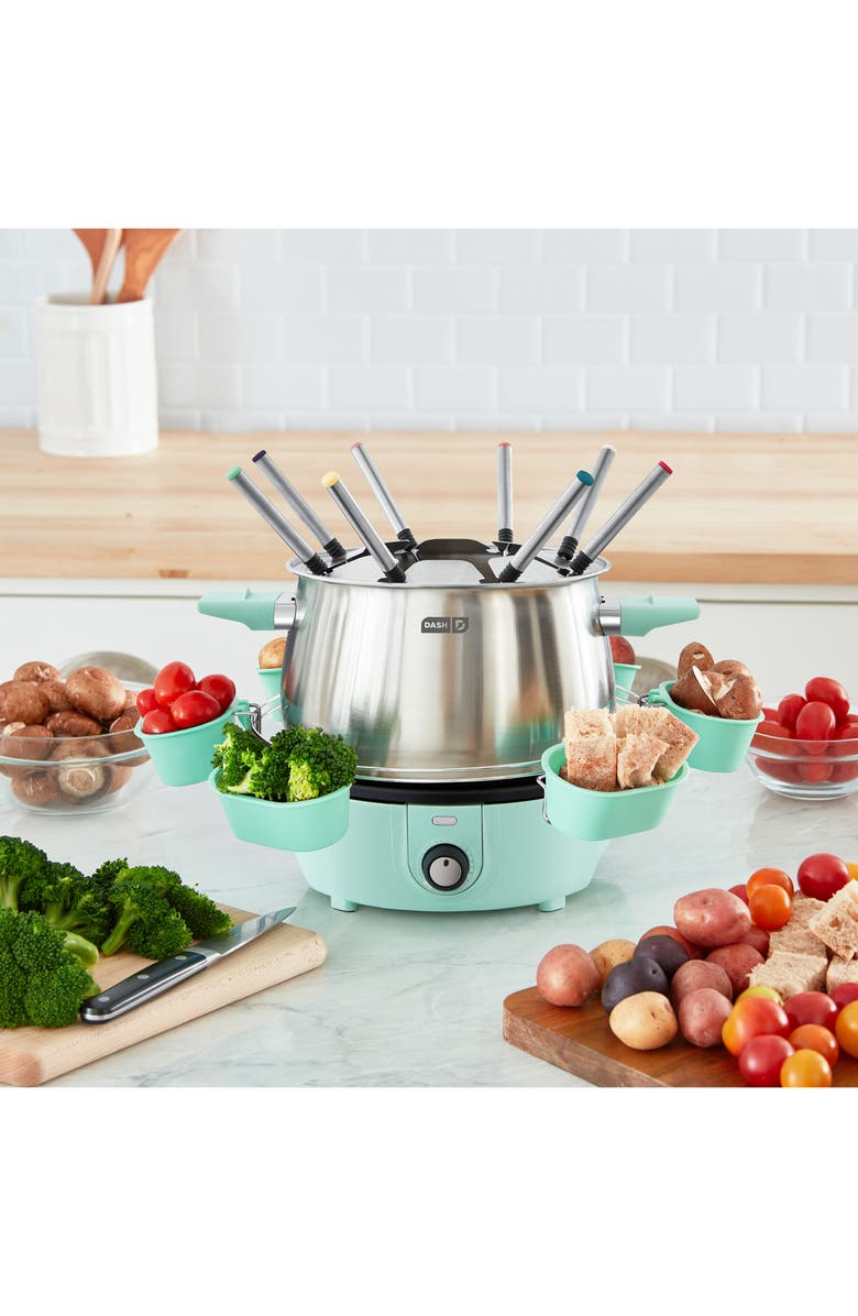 Dash Deluxe Fondue Maker, Alternate, color, Aqua