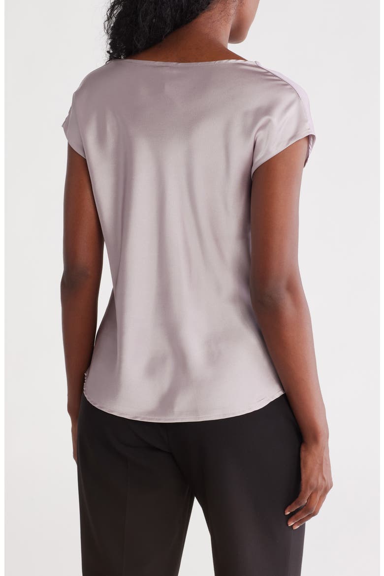 Cowl Neck Cap Sleeve Satin Top, Alternate, color, DUSTY LAVENDER