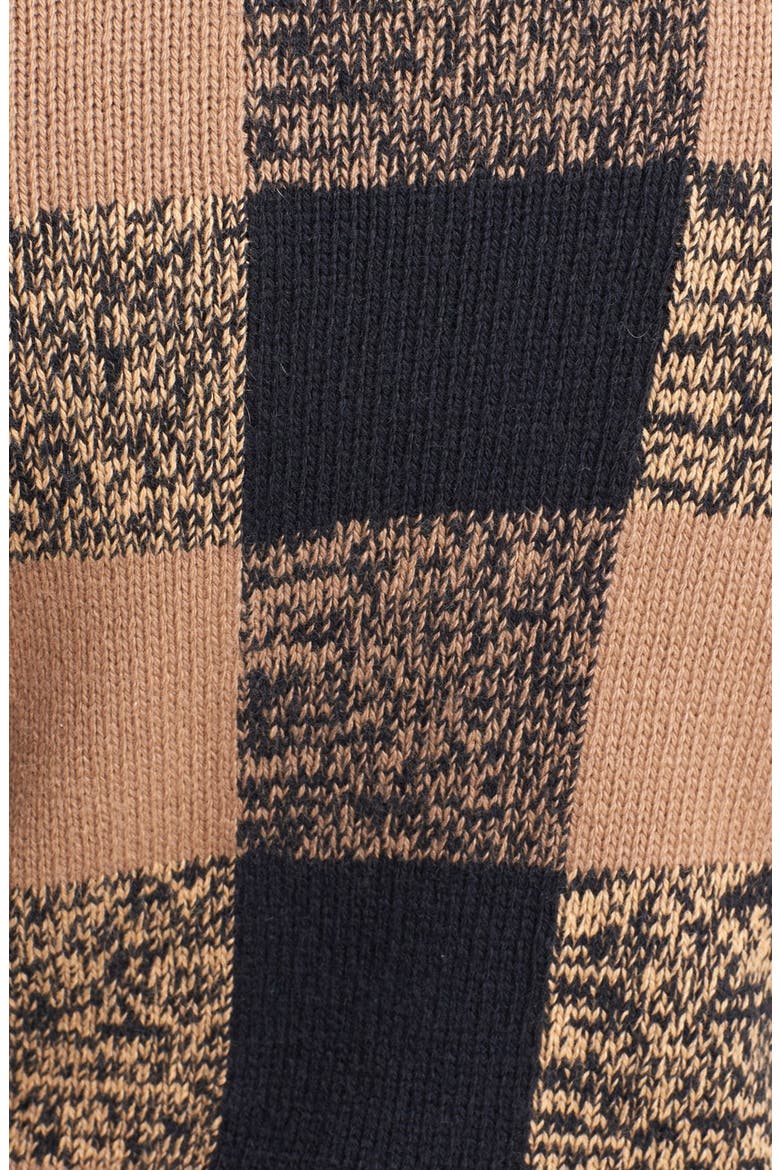 Plaid Sweater, Alternate, color, BLACK PLAID