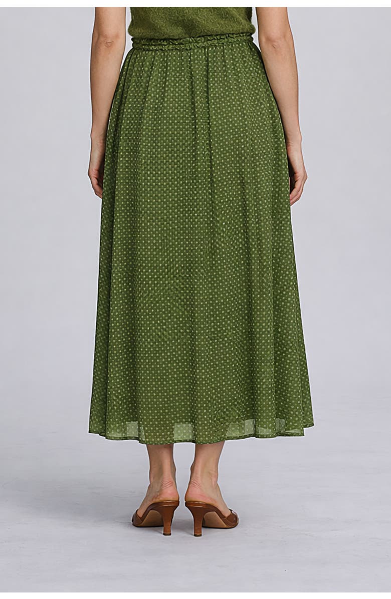 ELLE Collection Printed Chiffon Skirt, Alternate, color, Green Multi