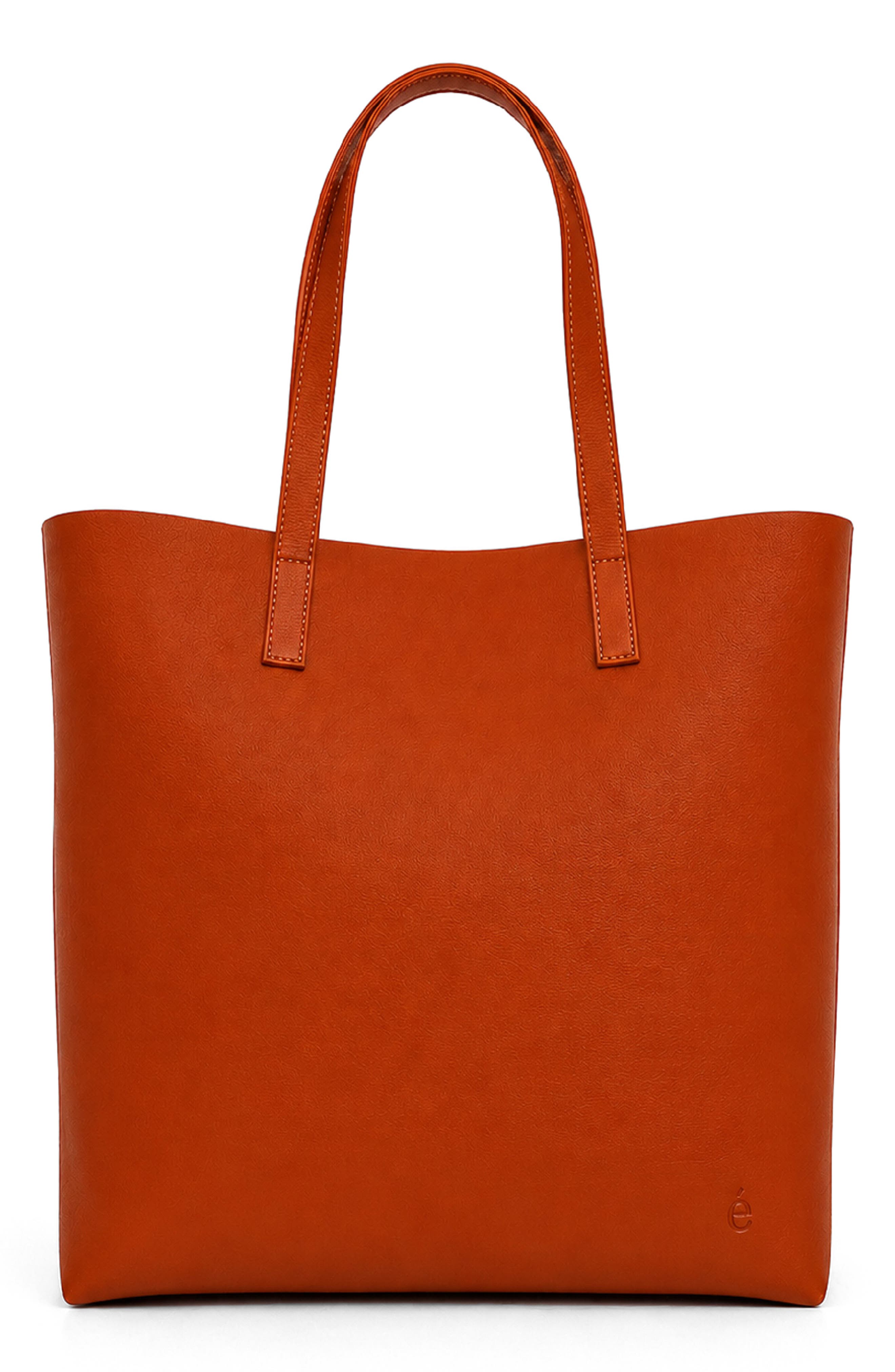 Agatha Leather Tote, Alternate, color, RUST