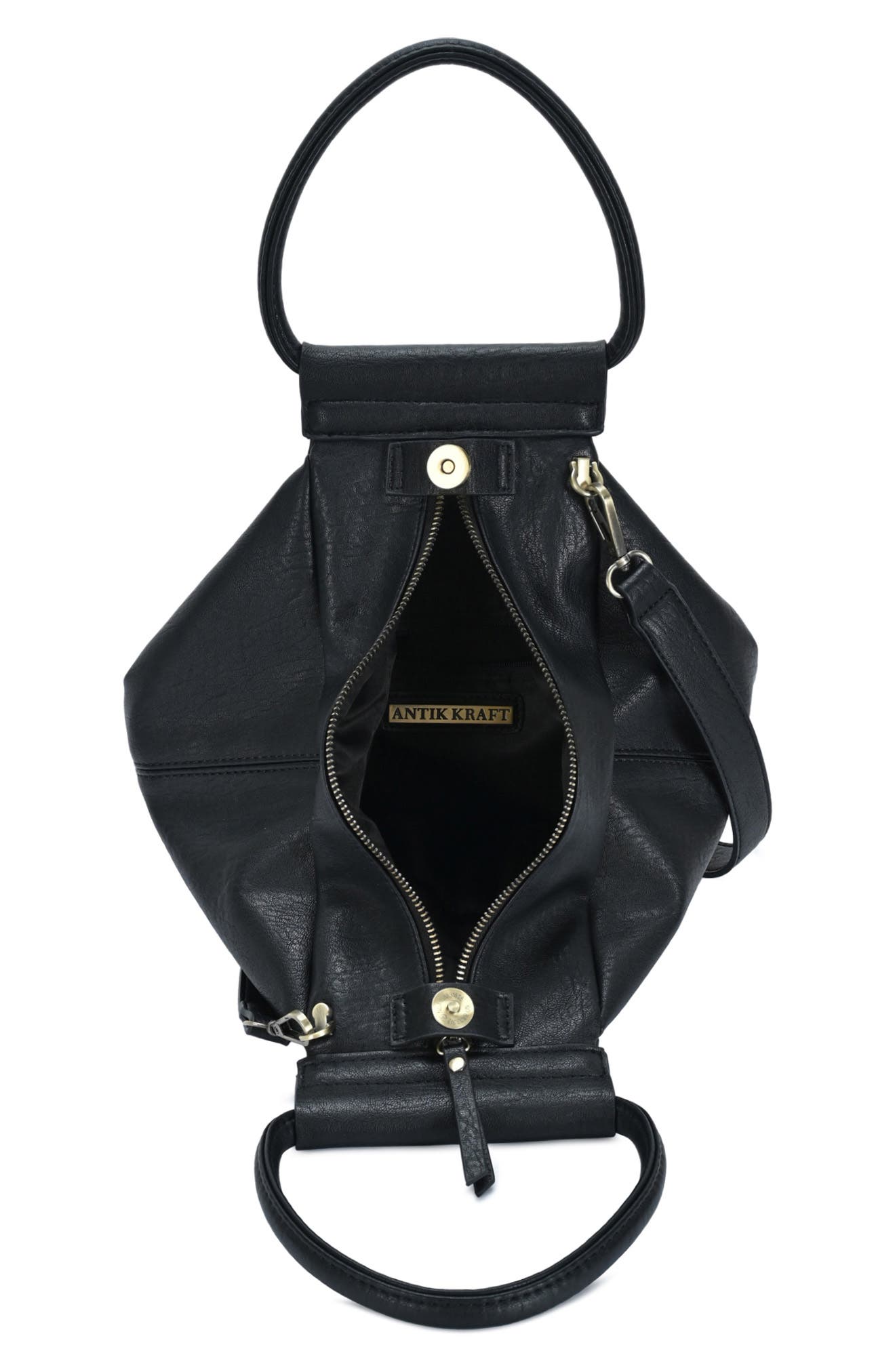 Antik Kraft Slouchy Top Handle Bag, Alternate, color, Black