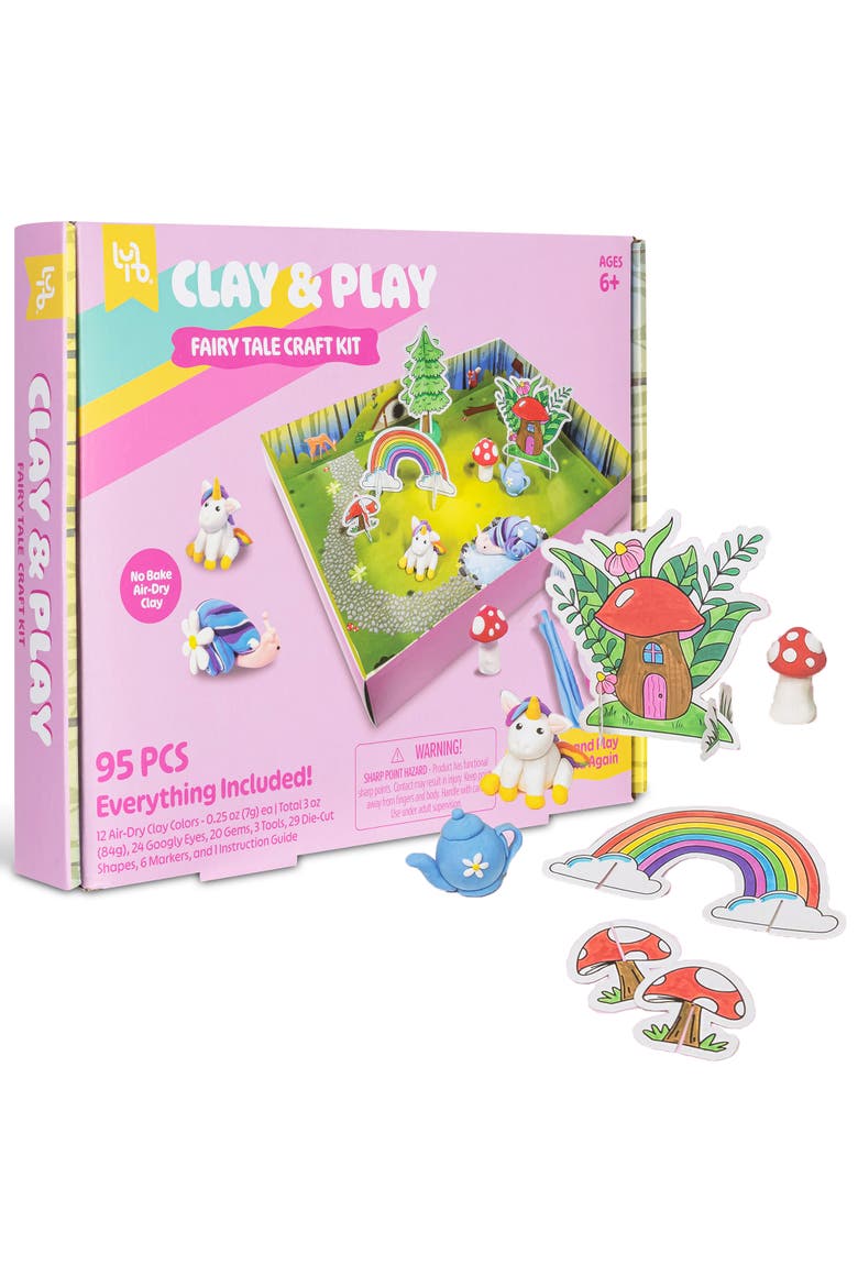 Clay & Play Fairy Tale Friends Craft Kit 95Pcs, 6+, Alternate, color, Multicolored