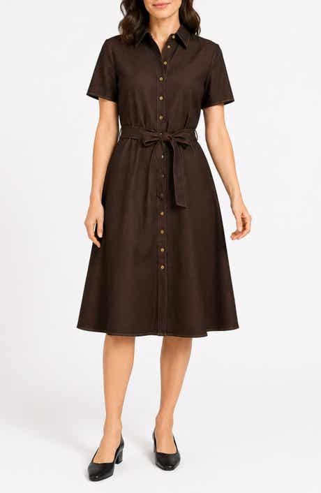 Denim Short Sleeve Shirtdress