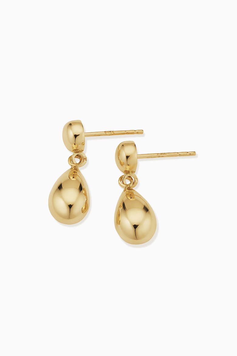 14K Gold Dripping Gold Drop Earrings, Alternate, color, Yellow Gold