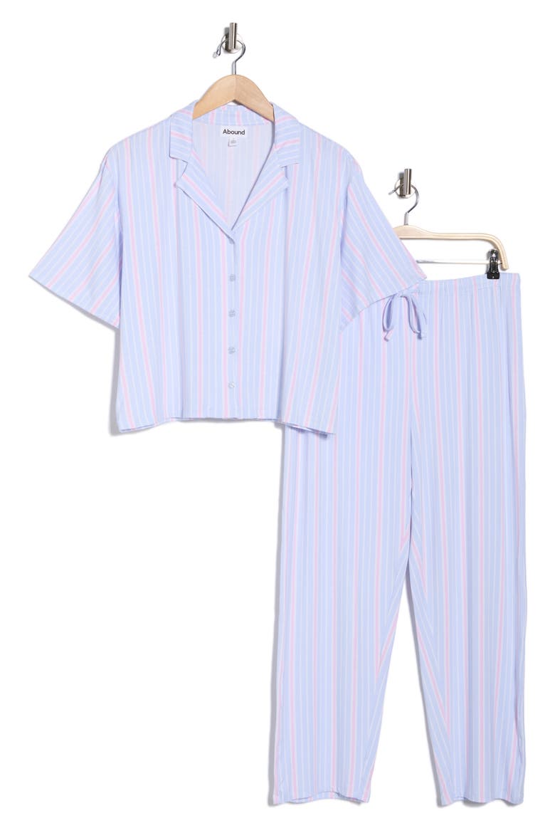Sleepy Head Pajamas, Alternate, color, BLUE F- PINK P JULIANA STRIPE