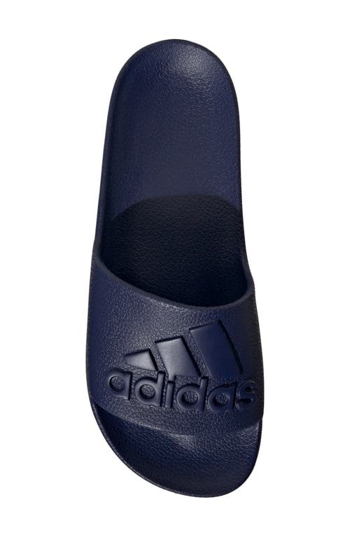Adidas Originals Adidas Adilette Aqua Slide Sandal In Blue/blue/blue