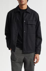 Stone Island Ghost Virgin Wool Blend Overshirt