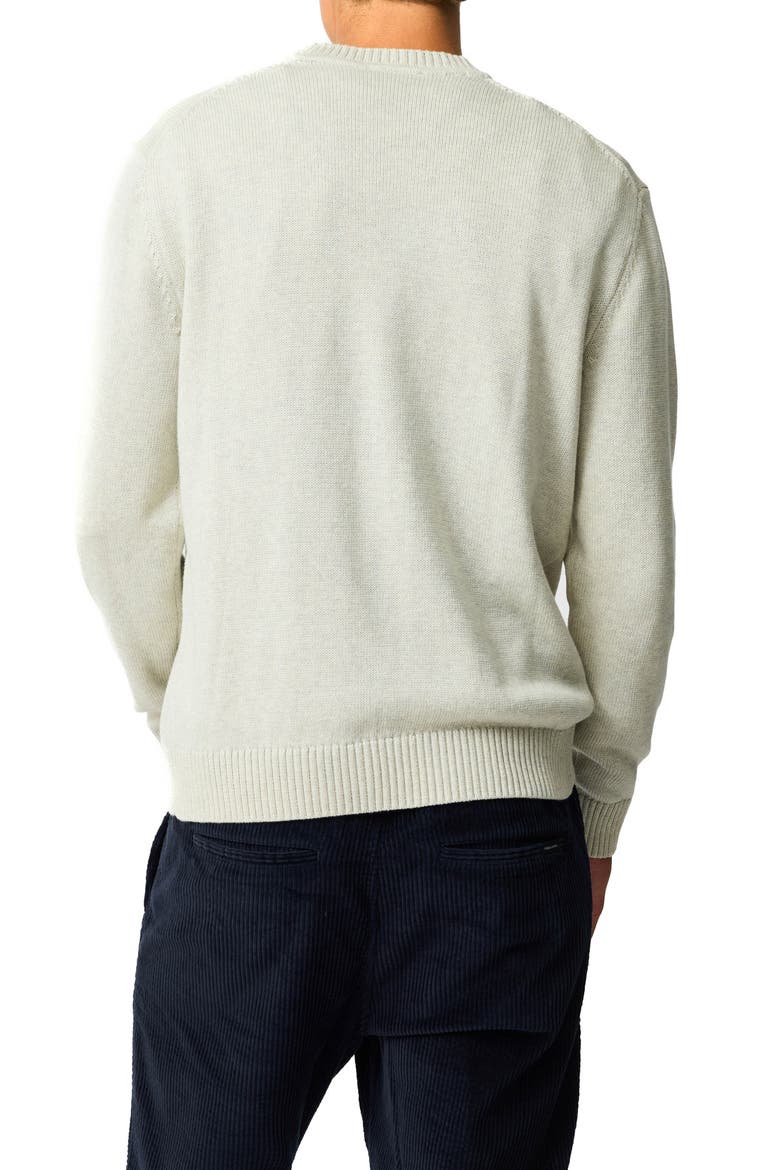 Crewneck Cotton Sweater, Alternate, color, FOG