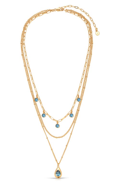 Ettika Seraphine Triple Strand Layered Necklace In Gold