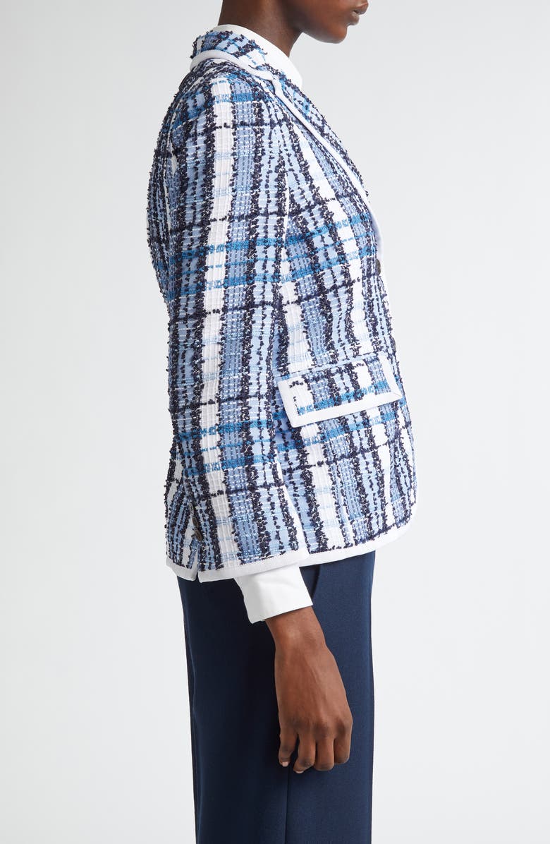 Thom Browne Classic Tweed Blazer, Alternate, color, Dark Navy