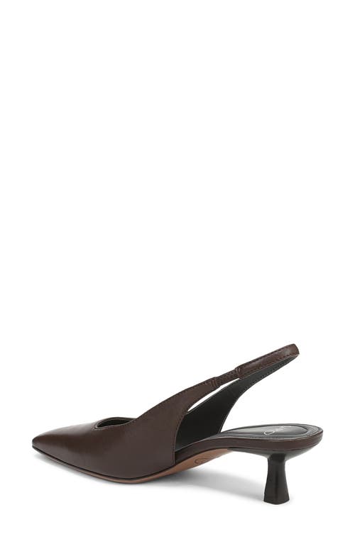 Sarto By Franco Sarto Raven Slingback Kitten Heel Pump In Brown