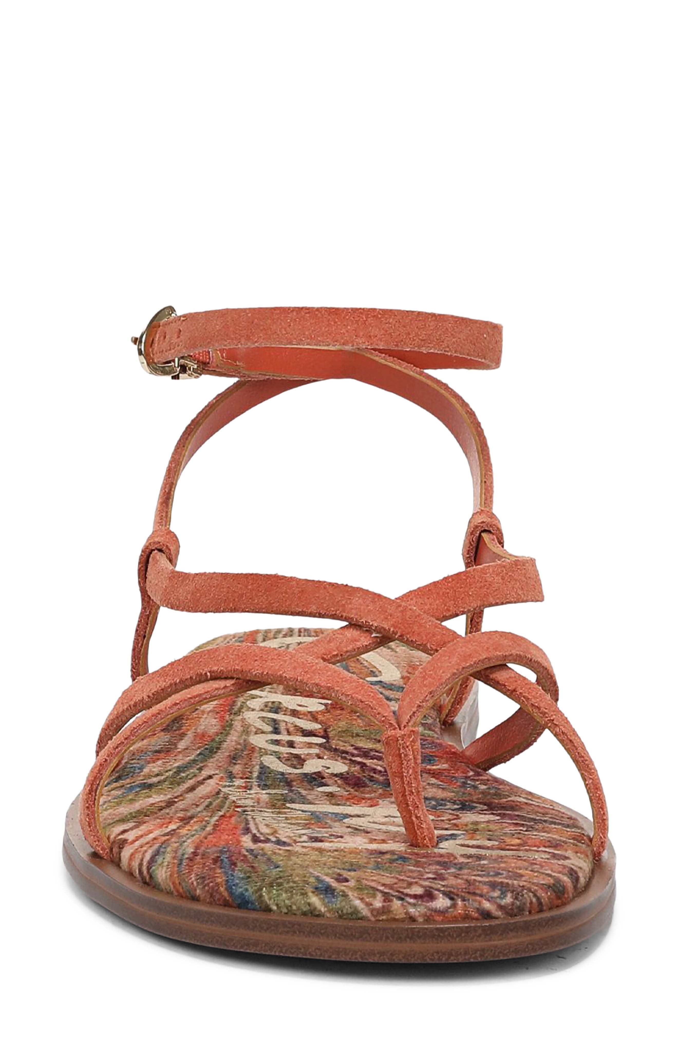 Dakota Ankle Strap Sandal, Alternate, color, SUNBAKED ORANGE