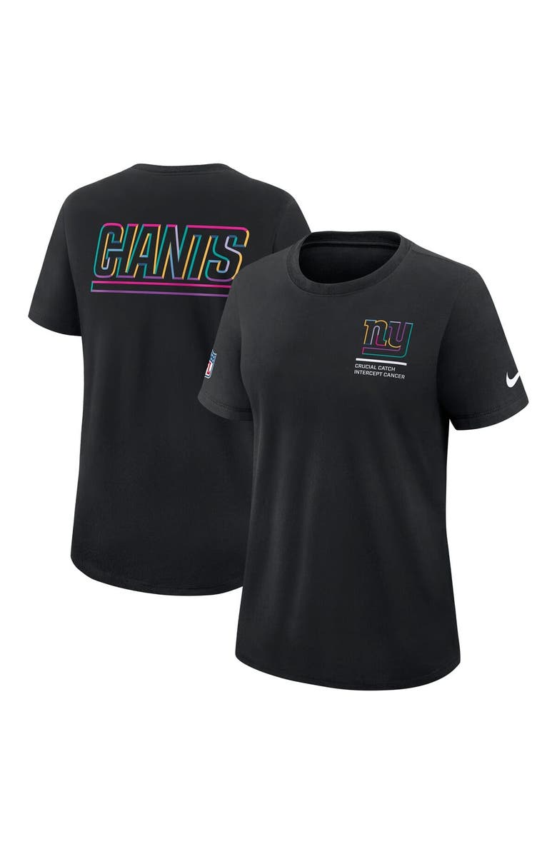 Nike Women's Nike Black New York Giants 2025 NFL Crucial Catch Tri-Blend Dri-FIT T-Shirt, Alternate, color, Black