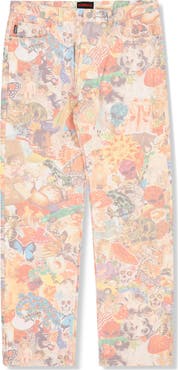 PLEASURES Stickers Straight Leg Jeans