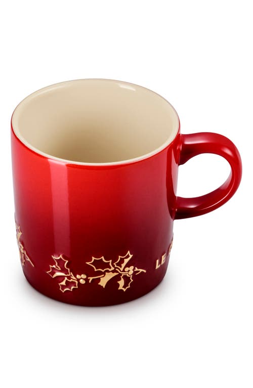 Le Creuset Holly Collection Mug In Red