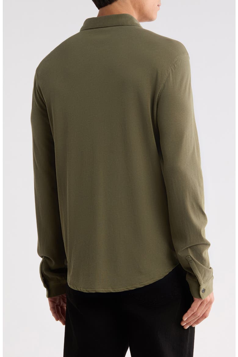 Clark Organic Cotton Button-Up Shirt, Alternate, color, OLIVE