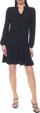 TASH AND SOPHIE Flounce Long Sleeve Dress